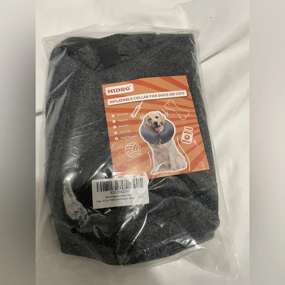 Sz L MIDOG Dog Cone Collar for After Surgery, Pet Inflatable Collar Soft - Picture 6 of 8